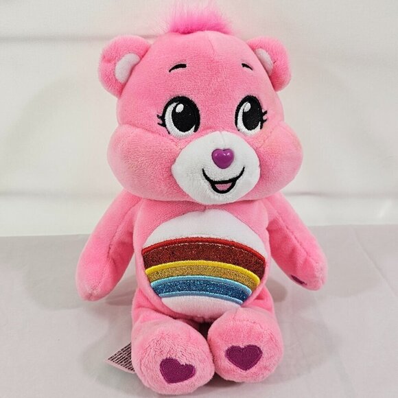 Care Bears Cheer Bear 9” Pink Teddy Bear Soft Stuffed Plush Toy Animal - Picture 8 of 10